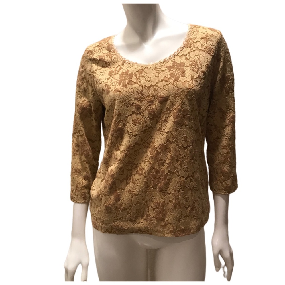 EMMA & JAMES Floral Lace Longsleeve MEDIUM NEW